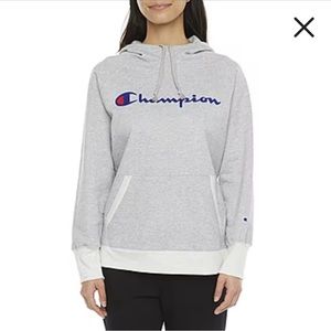 CHAMPION BNWT! WOMEN’S HEATHER GRAY HOODIE SWEATSHIRT SZ XL!
